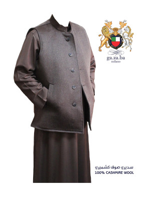 KASHMIRI VEST JACKET ASH GREY